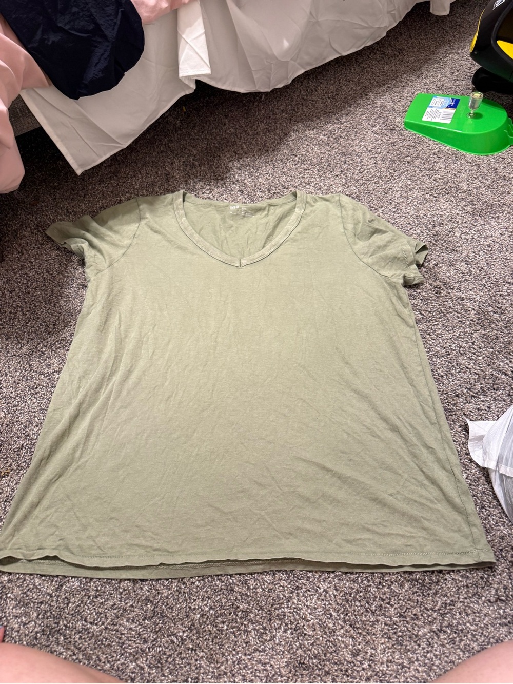 aerie Olive V-Neck Short Sleeve Tee
